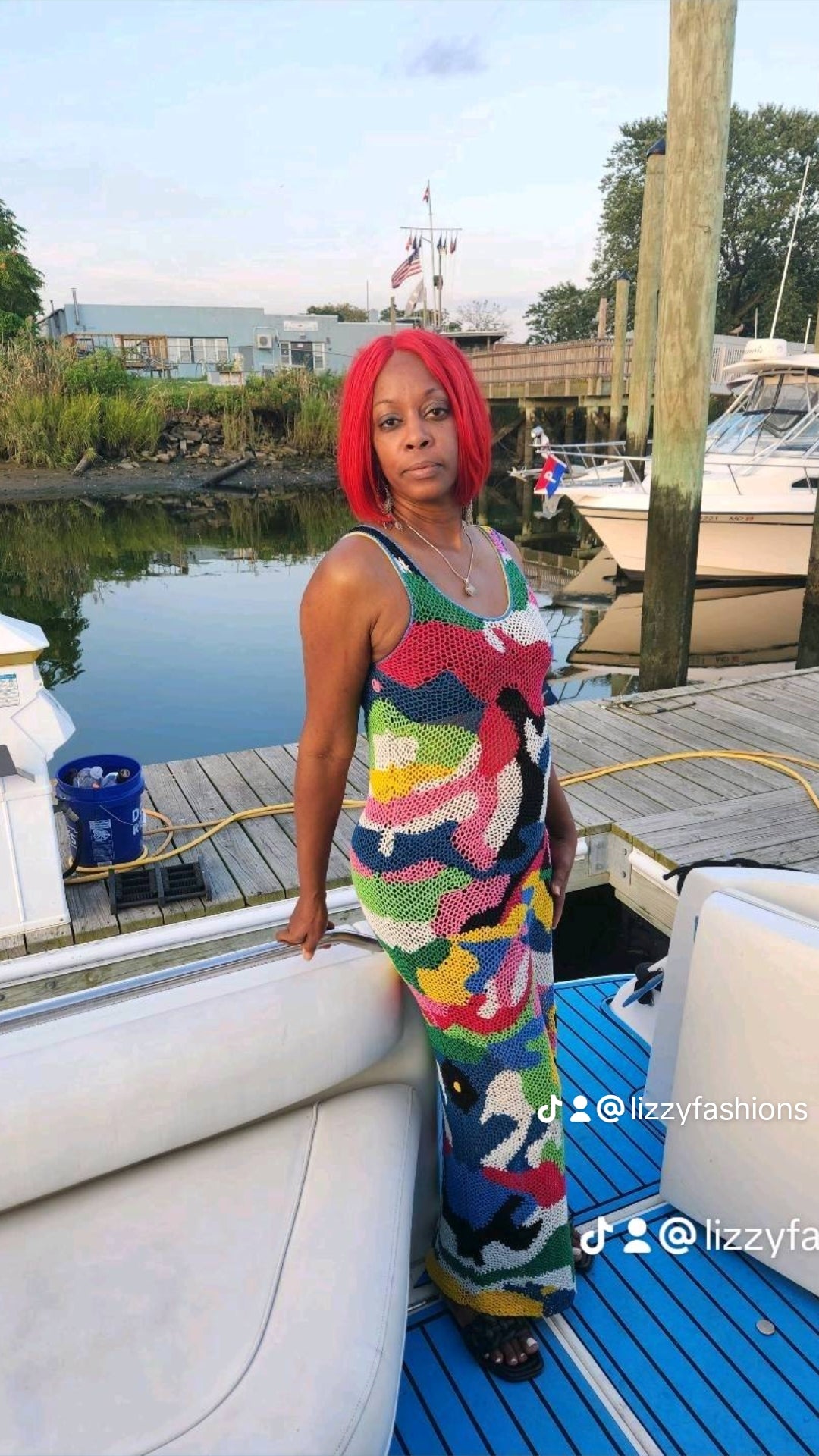 Multicolored colored dress for pre-orders.
