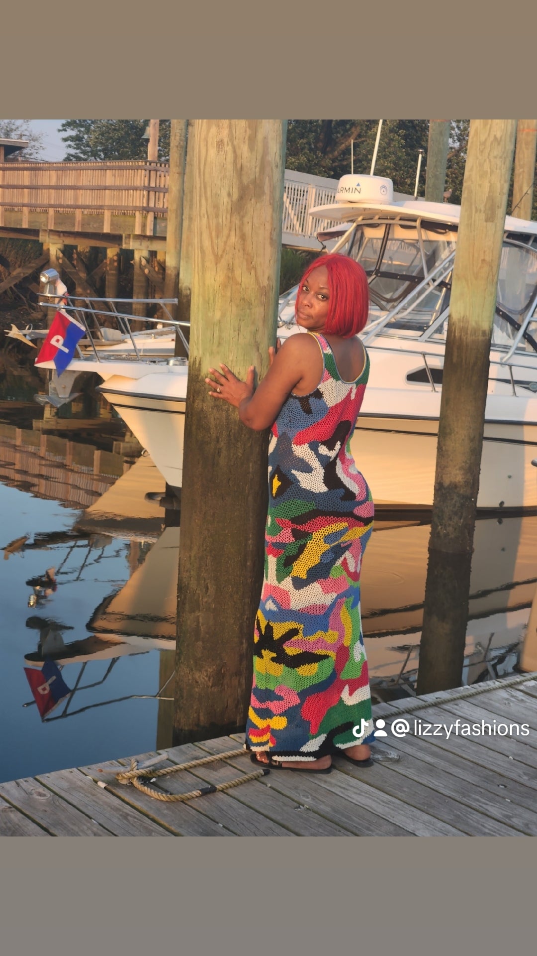 Multicolored colored dress for pre-orders.